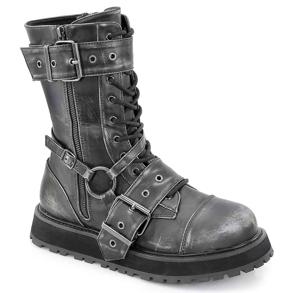 DemoniaCult - VALOR220 Platform Boots - Grey Product image